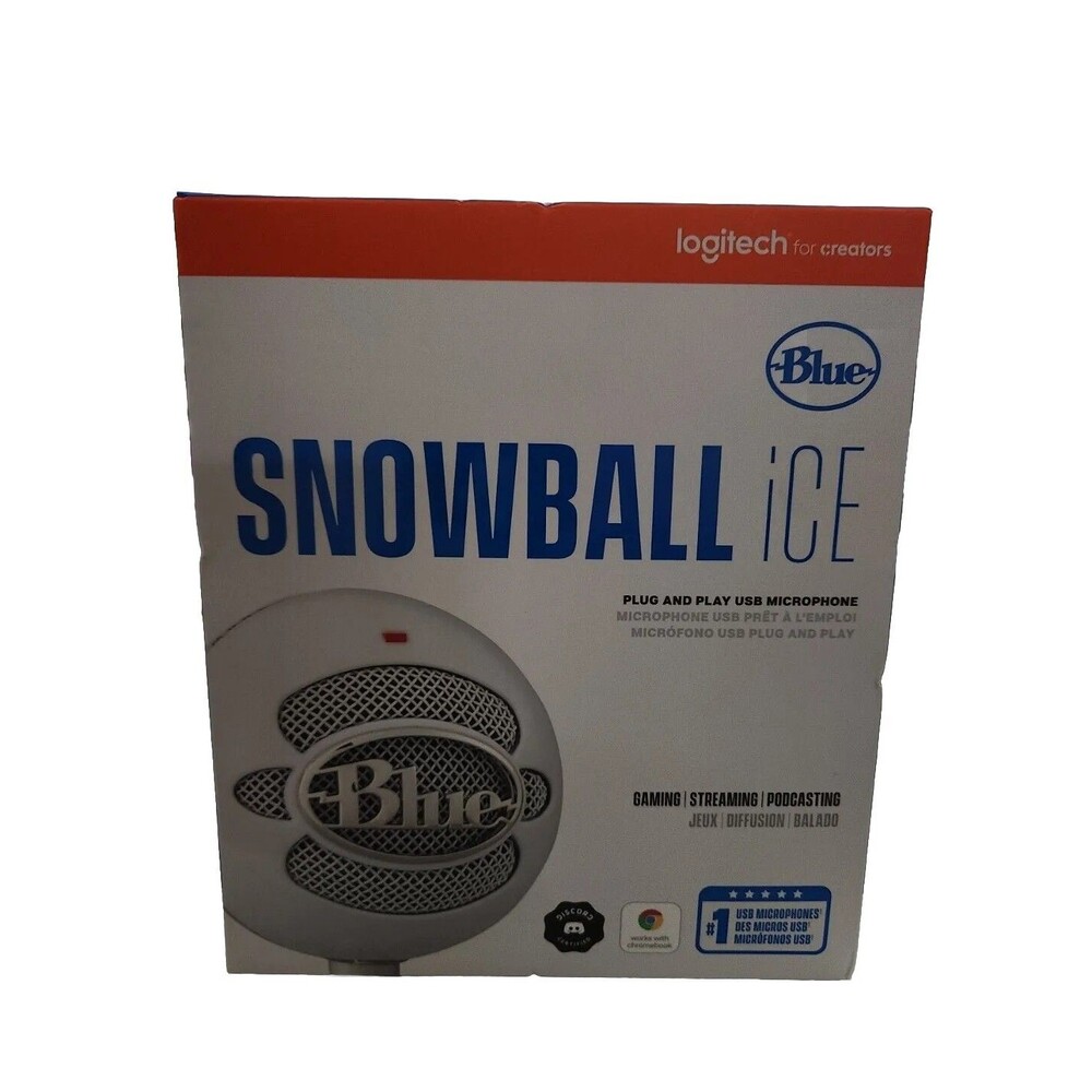 Logitech Blue Snowball iCE Plug And Play USB Microphone Content Creator/ Gaming